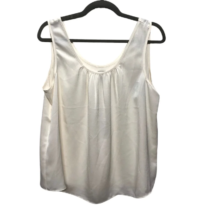 Sheath DressBlouse Sleeveless By Nic + Zoe In Ivory, Size: L