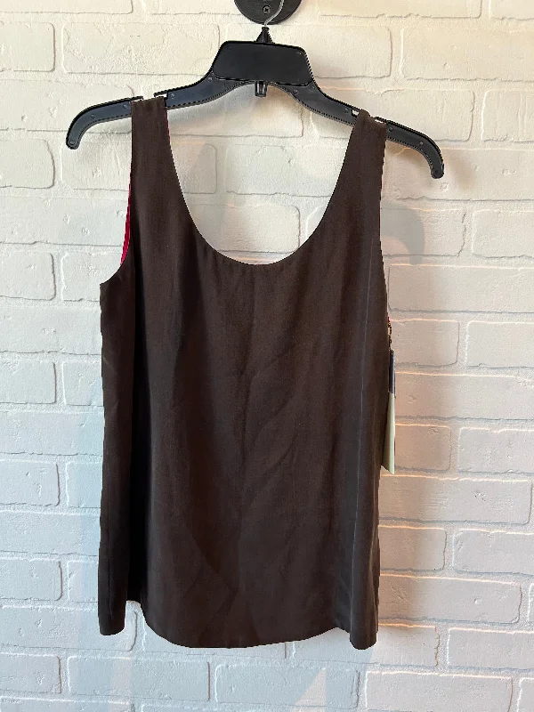 women's pear-shaped body dressesBrown & Pink Blouse Sleeveless Dana Buchman, Size M