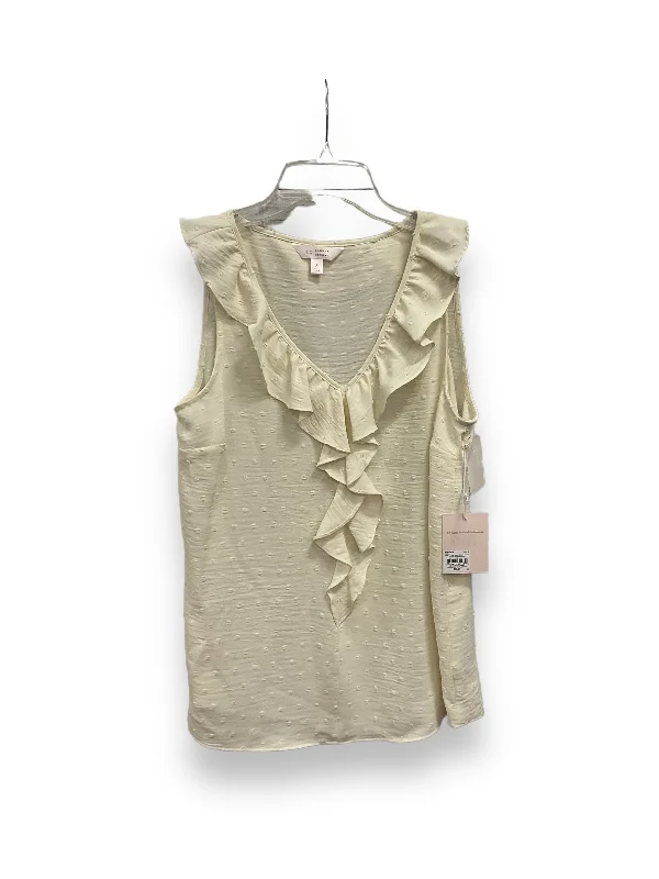 Tiered DressCream Blouse Sleeveless Lc Lauren Conrad, Size S