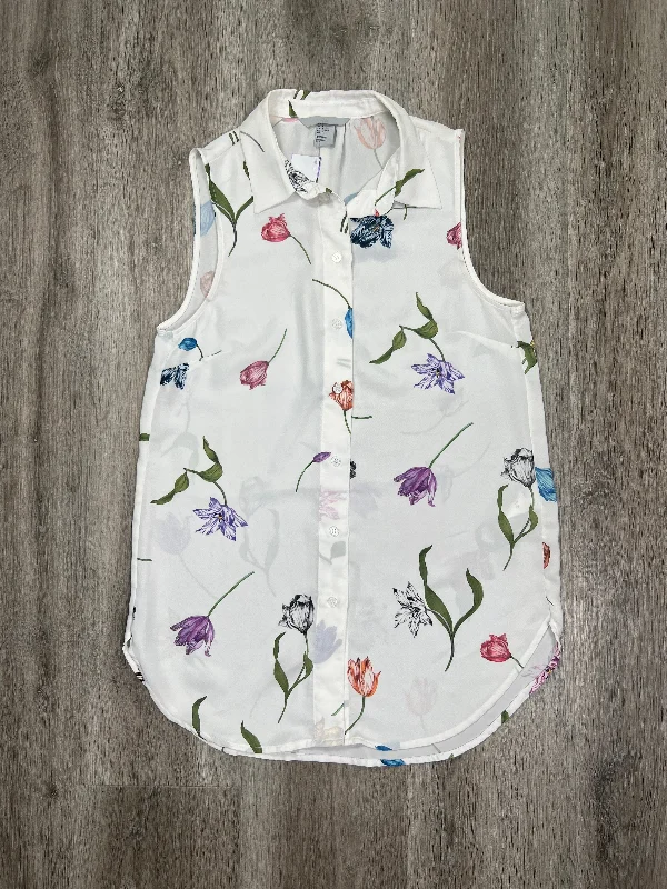 women's empire-line dressesFloral Print Blouse Sleeveless H&m, Size S