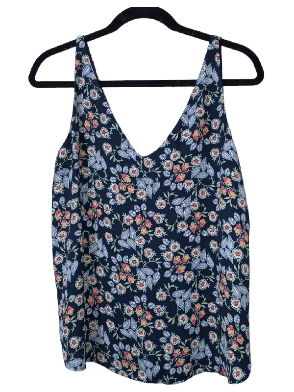 women's retro dressesFloral Print Blouse Sleeveless Loft, Size M