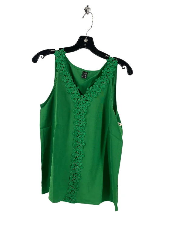 Bell-Sleeve DressGreen Blouse Sleeveless Shein, Size M