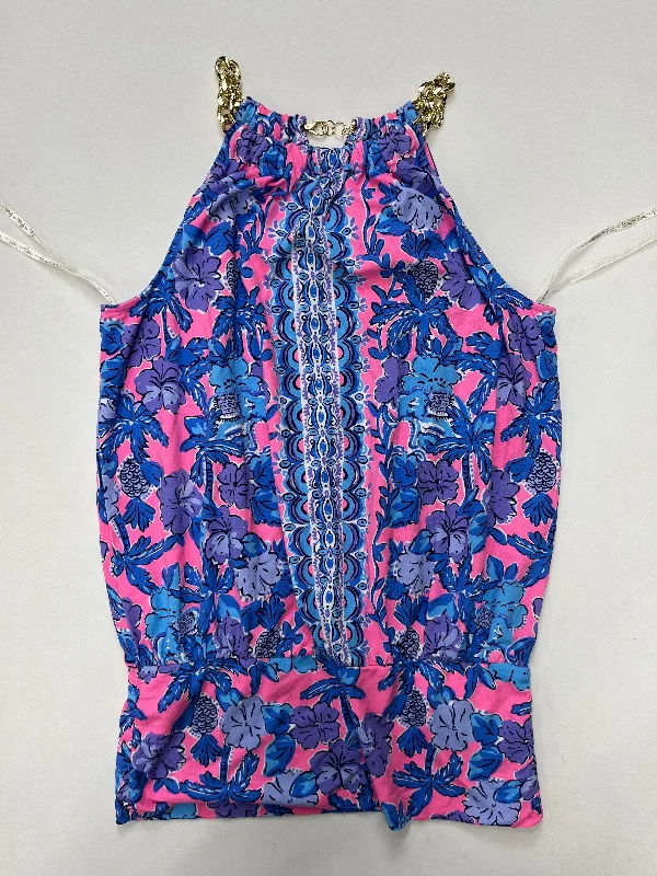 Satin DressMulti-colored Blouse Sleeveless Lilly Pulitzer NWT, Size Xs