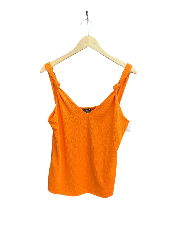 Maternity DressOrange Blouse Sleeveless Ann Taylor O, Size L