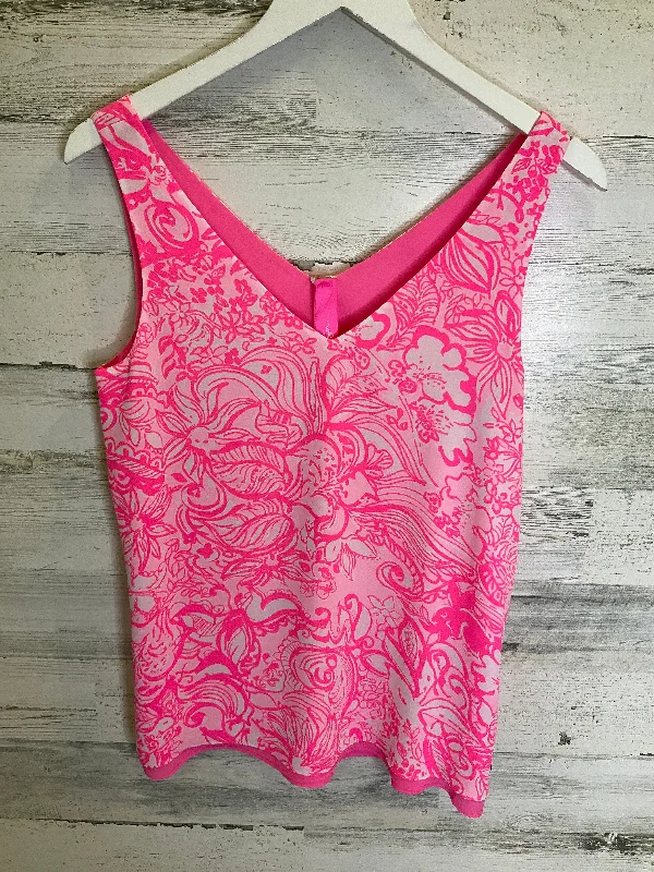 High-Neck DressPink Blouse Sleeveless Lilly Pulitzer, Size S