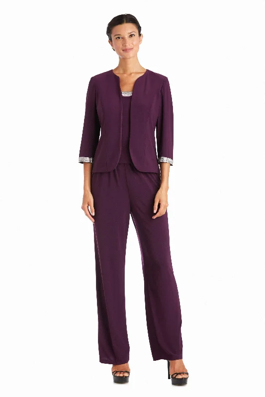 Zip-Up DressR&M Richards 7449P Formal Petite Pant Suit