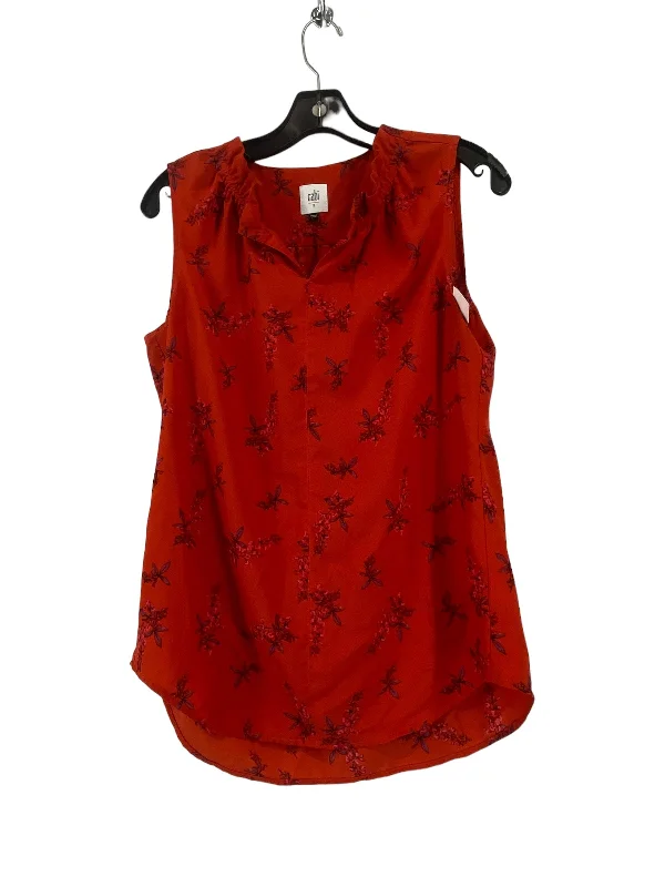 women's wrap dressesRed Blouse Sleeveless Cabi, Size S