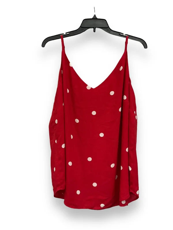 women's made-to-order dressesRed Blouse Sleeveless Loft, Size 1x