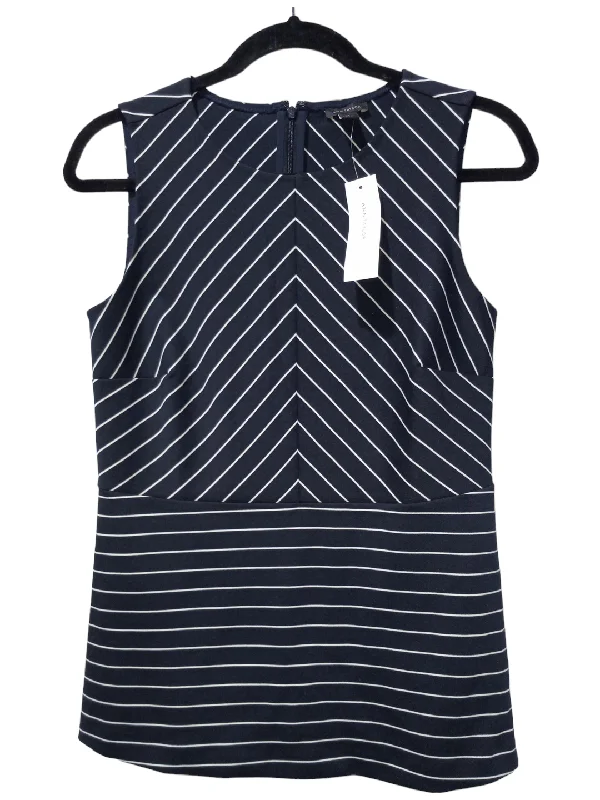 women's boho dressesStriped Pattern Blouse Sleeveless Ann Taylor, Size Xs