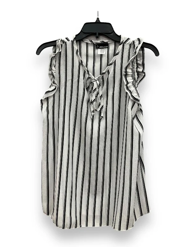 Body-Hugging DressStriped Pattern Blouse Sleeveless Cmc, Size M