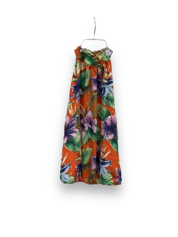 Button-Down DressTropical Print Blouse Sleeveless Rachel Zoe, Size M