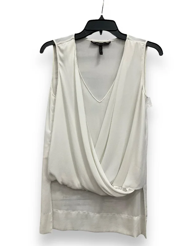 Spaghetti Strap DressWhite Blouse Sleeveless Bcbgmaxazria, Size Xs