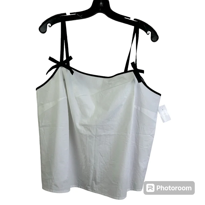 Peplum Hem DressWhite Blouse Sleeveless J. Crew, Size Xl