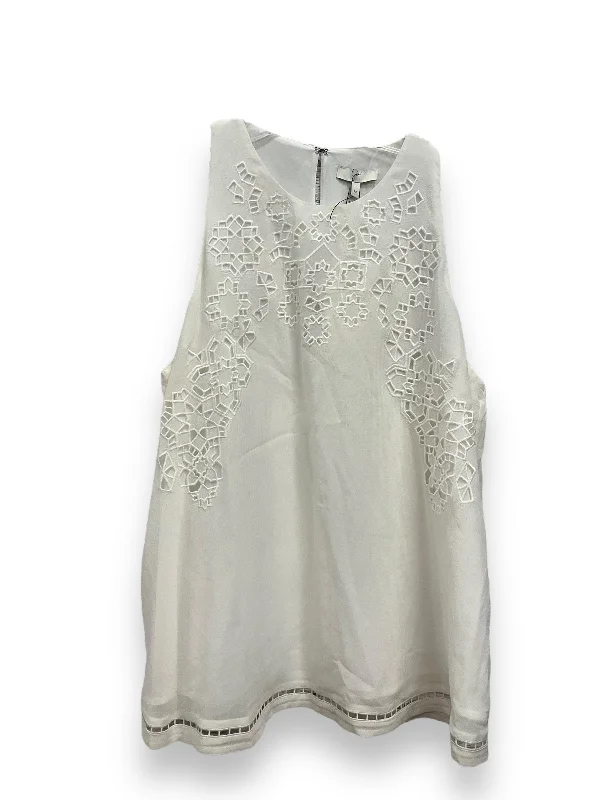 women's short-sleeved dressesWhite Blouse Sleeveless Joie, Size M