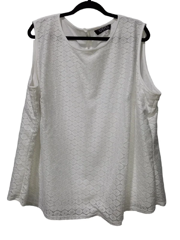 Casual DressWhite Blouse Sleeveless Kasper, Size 3x