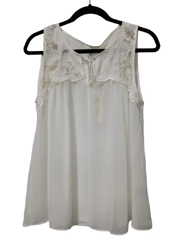 women's party dressesWhite Blouse Sleeveless Lc Lauren Conrad, Size M