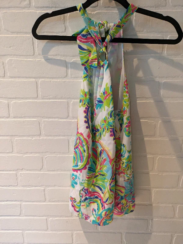 Tulle DressWhite Blouse Sleeveless Lilly Pulitzer, Size Xs