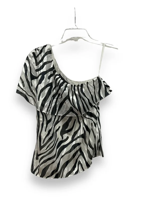 Peplum Hem DressZebra Print Blouse Sleeveless White House Black Market, Size Xs