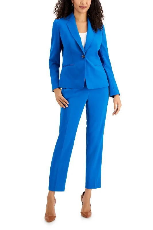 women's hourglass figure dressesLe Suit  Formal Notched Collar 1 Button Two Piece Pant Suit