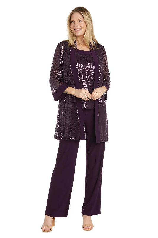 women's smart casual dressesR&M Richards 9761 Long Formal Sequins Pant Set