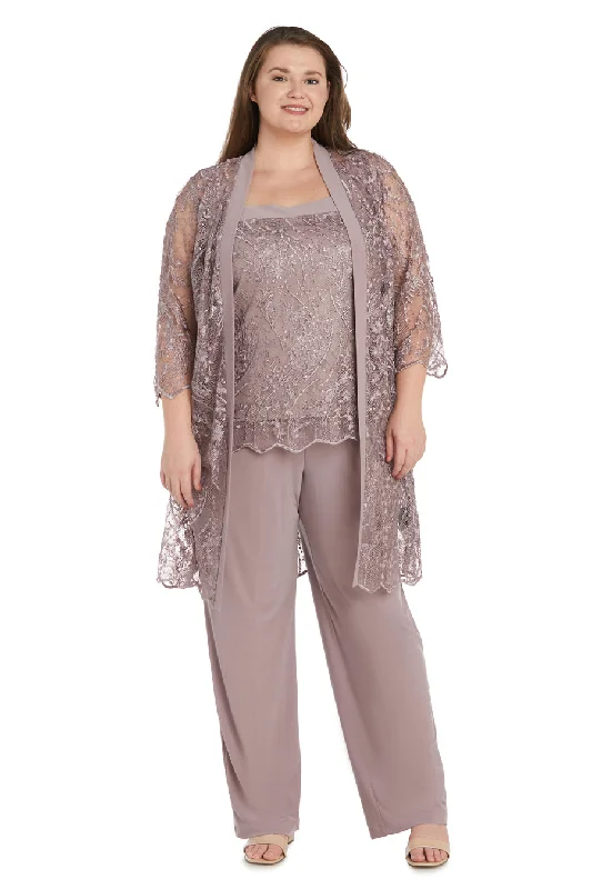 women's sophisticated pantsR&M Richards 9862W Plus Size Sequins Pant Set