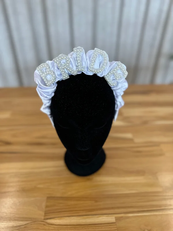 women's unique dressesPearl & Silk Scrunchie BRIDE Headband