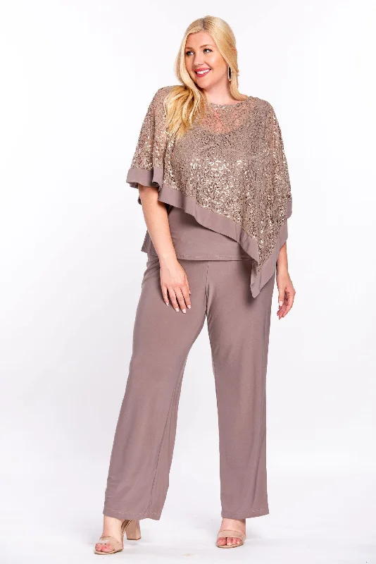 women's everyday dressesR&M Richards 8998 Long Formal Poncho Pant Suit Sale